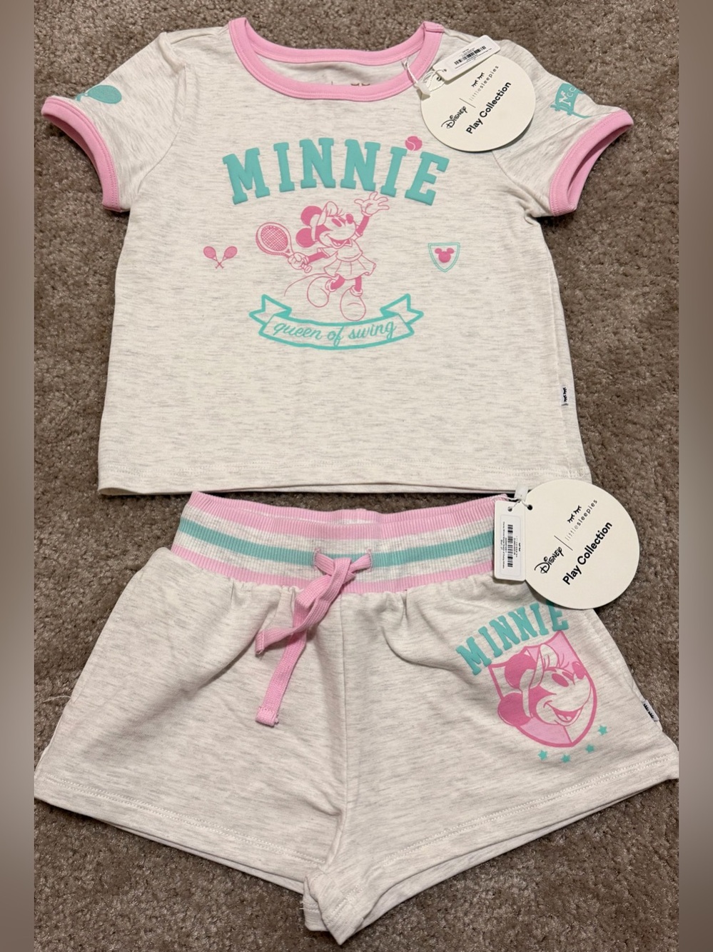 Little Sleepies Disney Minnie Short Set 2T
